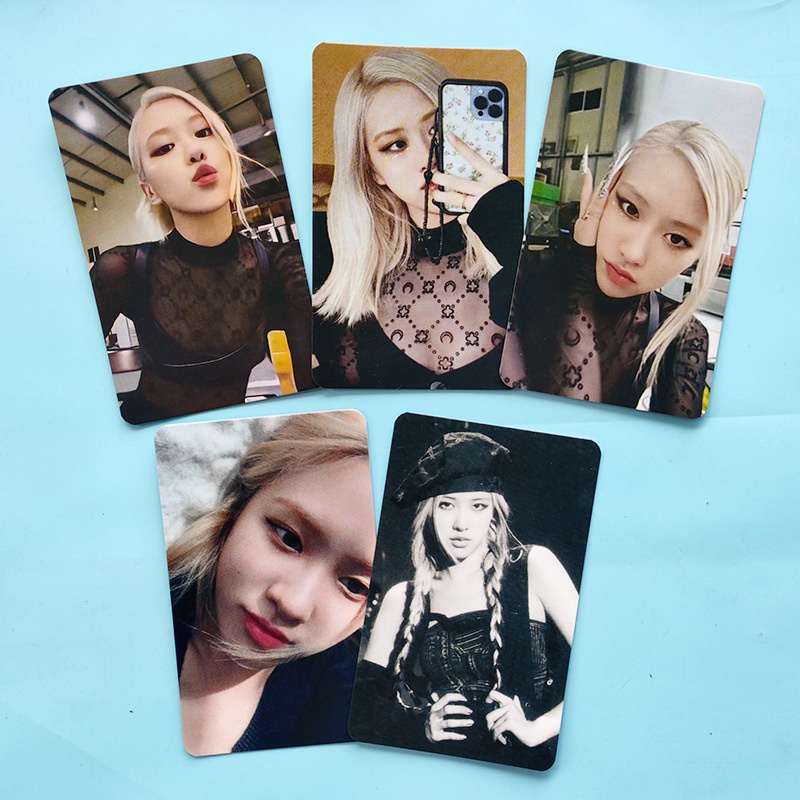 Set 5 Tấm Bưu Thiếp In Hình Nhóm Nhạc BLACKPINK Thẻ