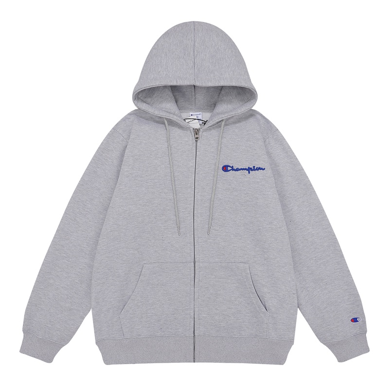 Áo Khoác Hoodie Phối Khóa Kéo Thêu Logo Champion Kiểu Cổ Điển 100% Chính Hãng Cho Nam