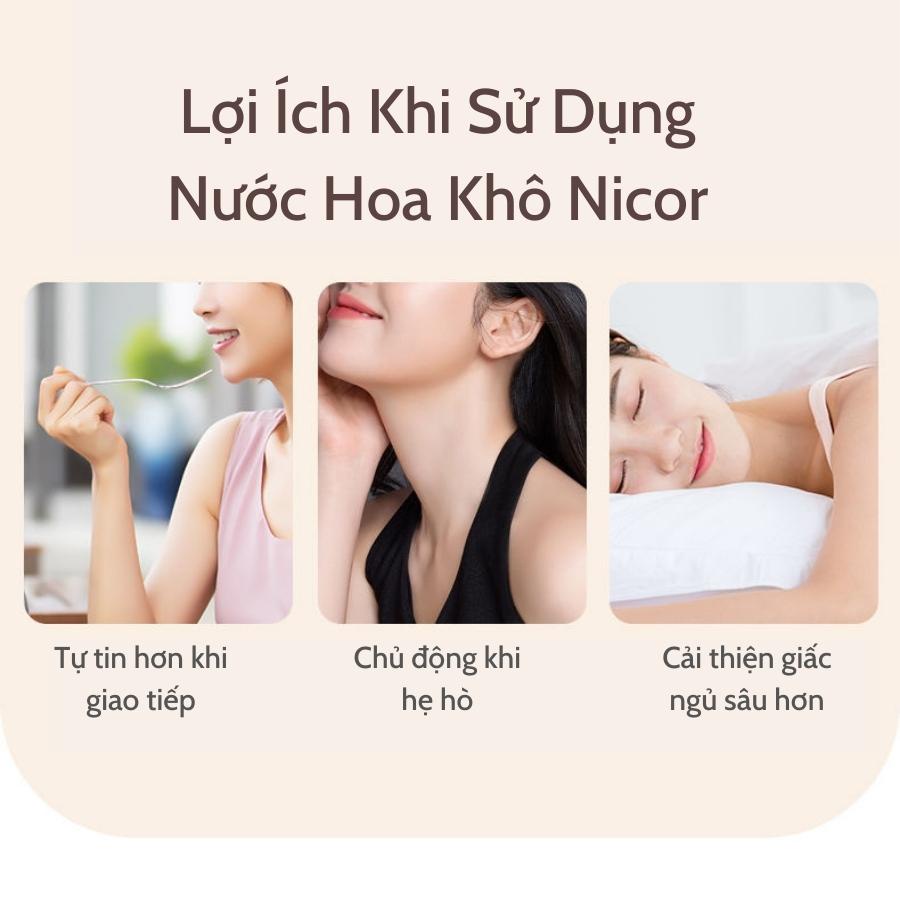 Nước Hoa Khô Nicor Nội Địa Trung Chính Hãng Nước Hoa Body Unisex Dạng Sáp Lưu Giữ Hương Thơm Quyến Rũ Sexy