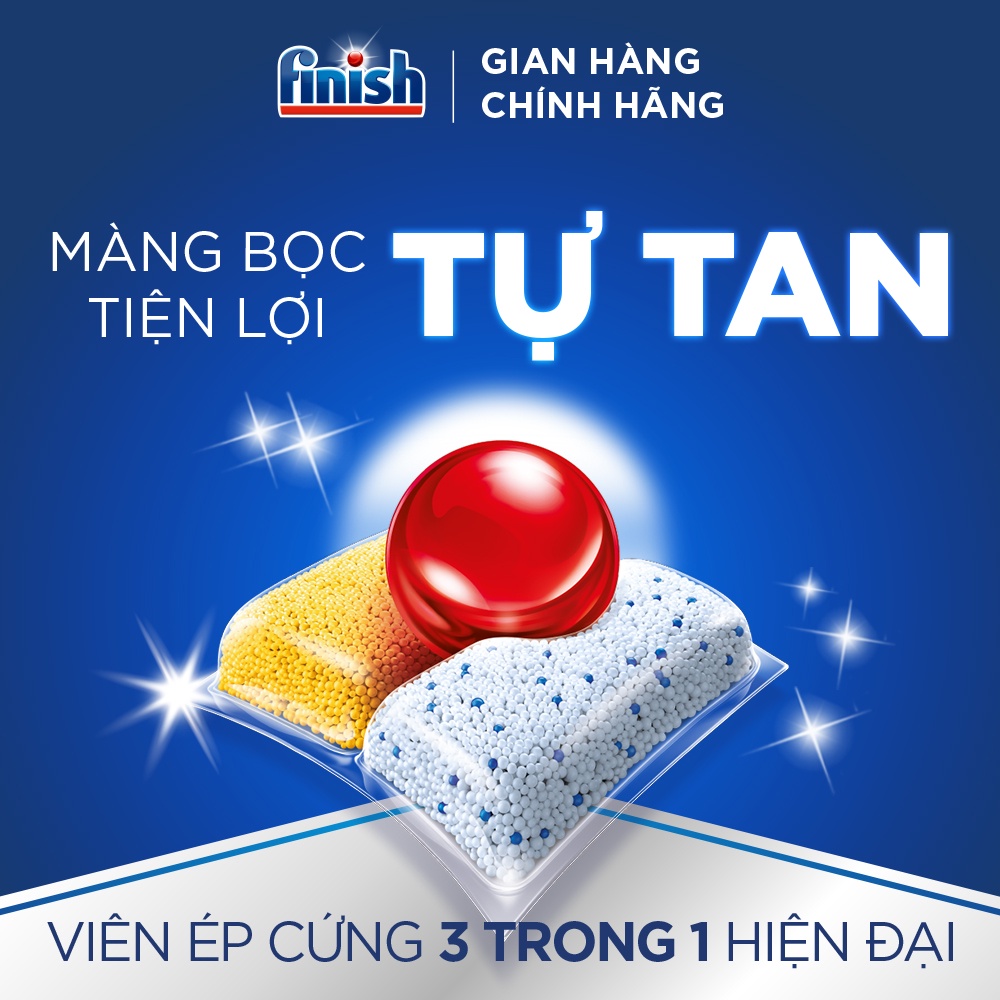 [NHẬP MÃ FINJUL1 GIẢM 12%] Combo 03 túi Viên Rửa Chén Bát Finish Powerball Quantum 27 viên/túi
