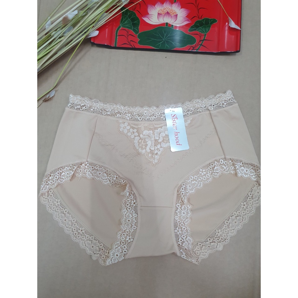 Quần lót nữ nhập cotton Thái Lan, chip ren mông đầy đặn , lưng cao thoải mái, Mặt trước là ren mềm, co giãn cực kỳ tốt
