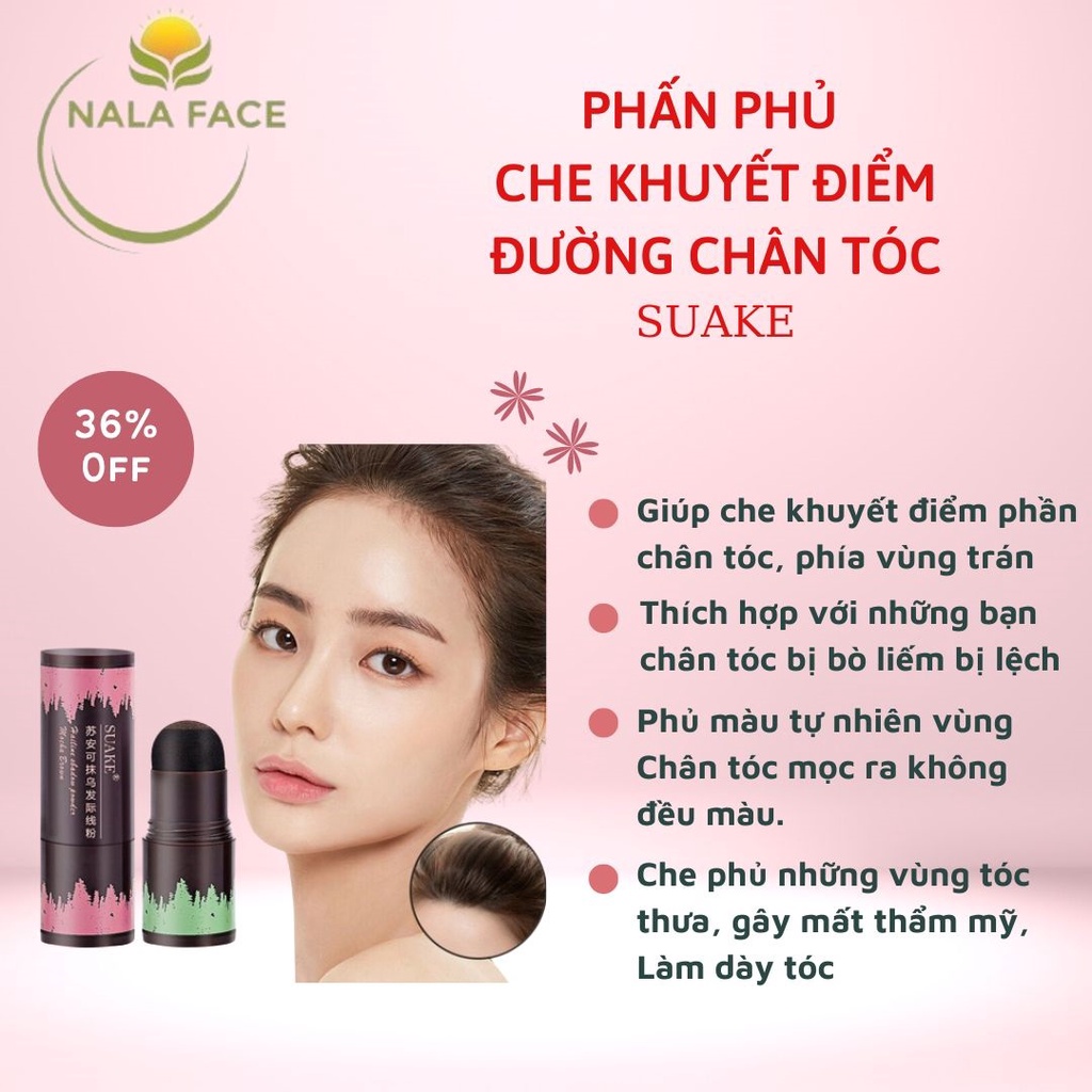 Phấn Phủ Che Khuyết Điểm Đường Chân Tóc Suake