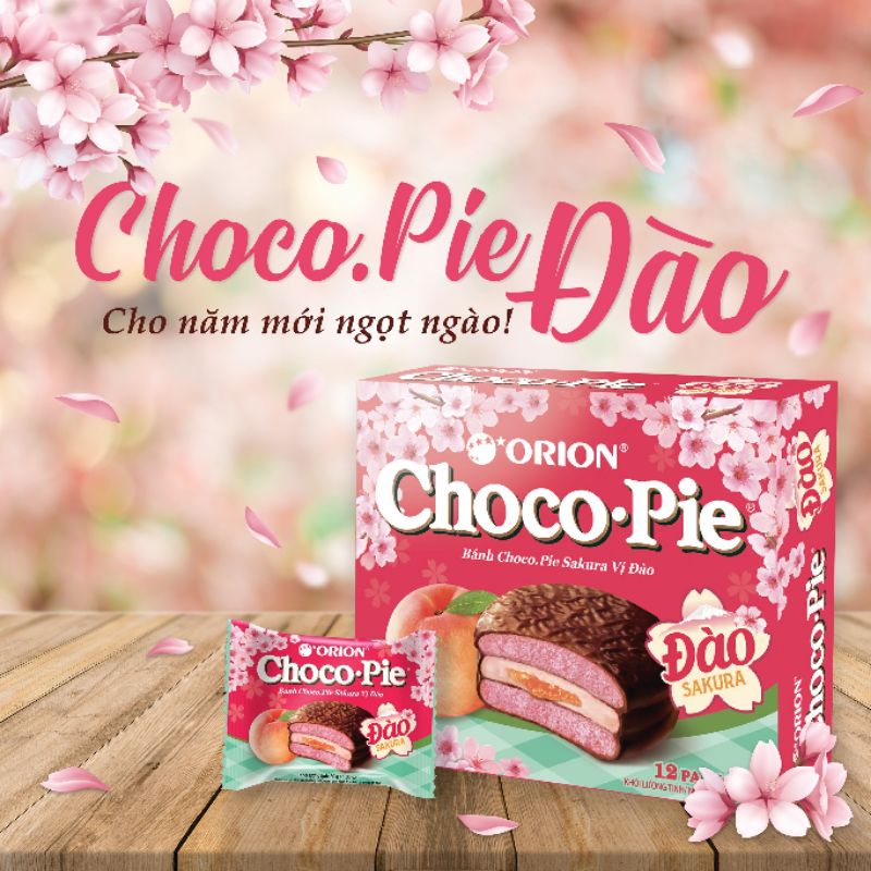 Bánh Orion Chocopie hộp 12 bánh có đủ vị