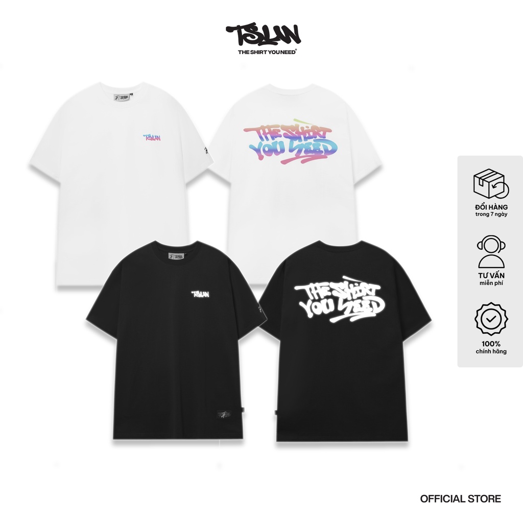 Áo Thun TSUN Reflective Logo - In Phản Quang - [UNISEX] - 2 Màu - Thêu Logo Tay Áo