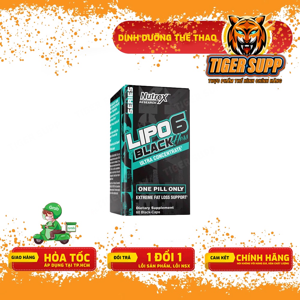 Nutrex Lipo6 Black Her - Đốt Mỡ Lipo 6 An Toàn Dành Cho Nữ, 60 Viên - Chính hãng