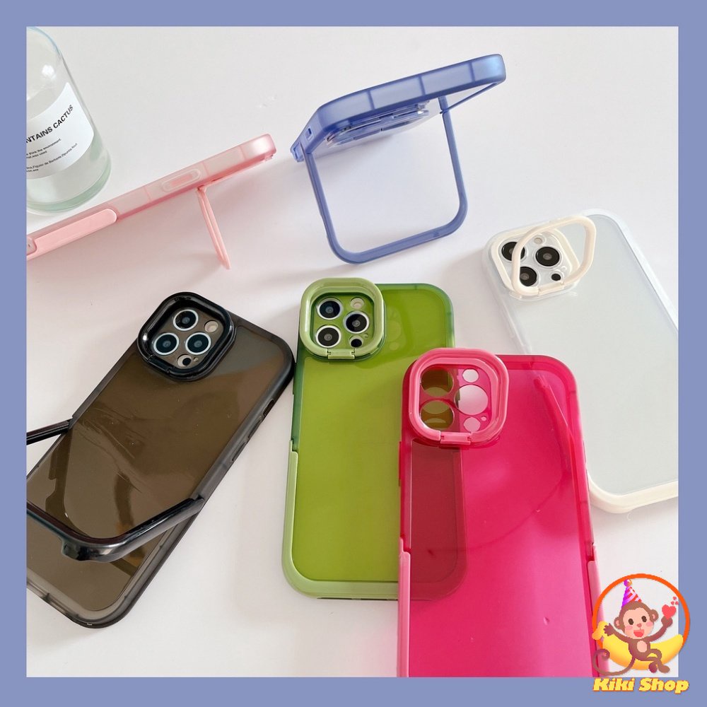 Ốp Điện Thoại TPU Dẻo Trong Suốt Chống Sốc Kèm Giá Đỡ Nhẫn Cho IPhone 13 12 11 Pro Max X Xs XR