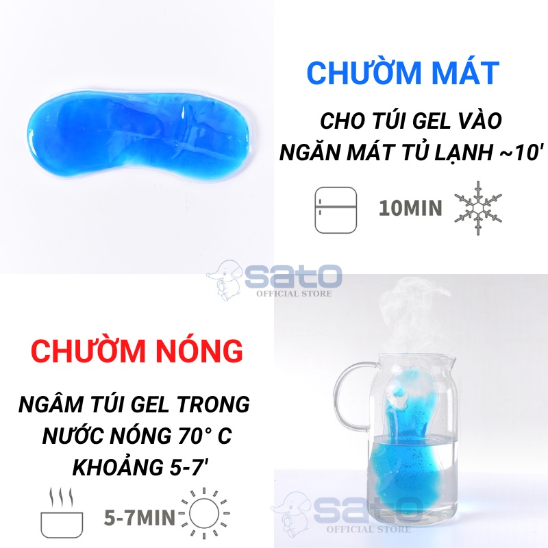 Đồ bịt mắt ngủ dễ thương anime có gel làm mát, che mắt ngủ chườm nóng lạnh giúp thư giãn mắt