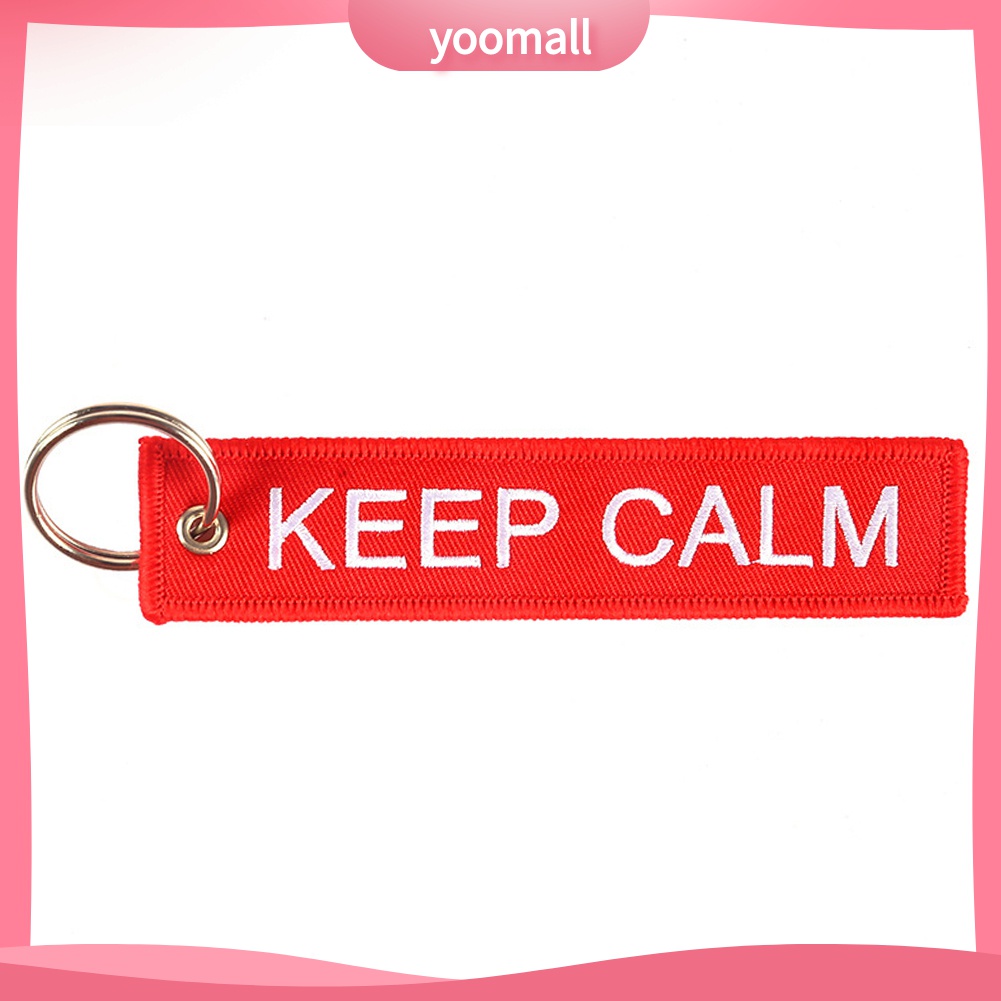 (Yoomall) Móc Chìa Khóa Xe Hơi Thêu Chữ Pilot Danger Ride or Die Crew Quà Tặng