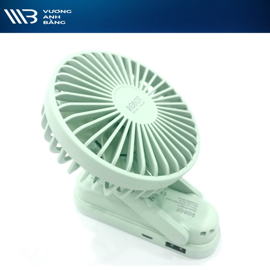Quạt USB Mini Cầm tay/Để bàn ROBOT RT-BF11 Green - Hàng Chính Hãng