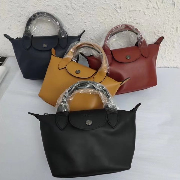 LONGCHAMP ★Bộ Đồ Thời Trang Kiểu Dáng Xinh Xắn Cho Bé★ Túi Đeo Vai jiaozi 1500 mini Bằng Da Bò Chính Hãng L1500