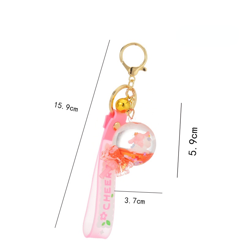 Móc Khóa Hình Kẹo Mút / Chú Chó Yugui Bằng Acrylic Màu Kim Tuyến Dầu Sáng Tạo