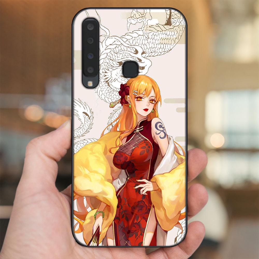 Ốp lưng Samsung A9 2018 viền đen in hình Nami One Piece Đảo Hải Tặc