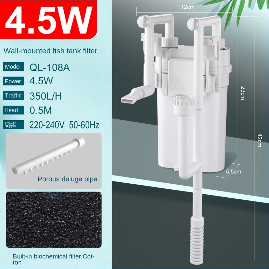 Hệ Thống Lọc Nước Bể Cá Nhỏ Gắn Tường Không Gây Tiếng Ồn