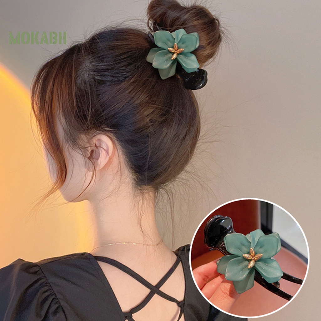 Kẹp Tóc Càng Cua Bằng Acrylic Màu Sắc Tươi Sáng Chống Rơi Phong Cách Hàn Quốc Cho Nữ