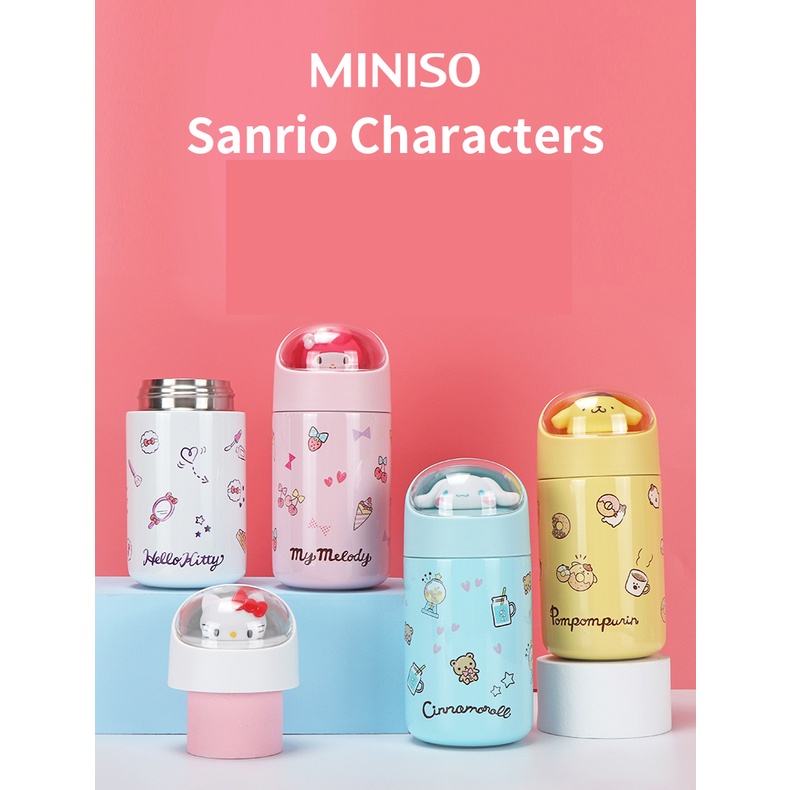 Bình Nước Giữ Nhiệt Bằng Thép Không Gỉ 280mL Hình Hello Kitty Sanrio