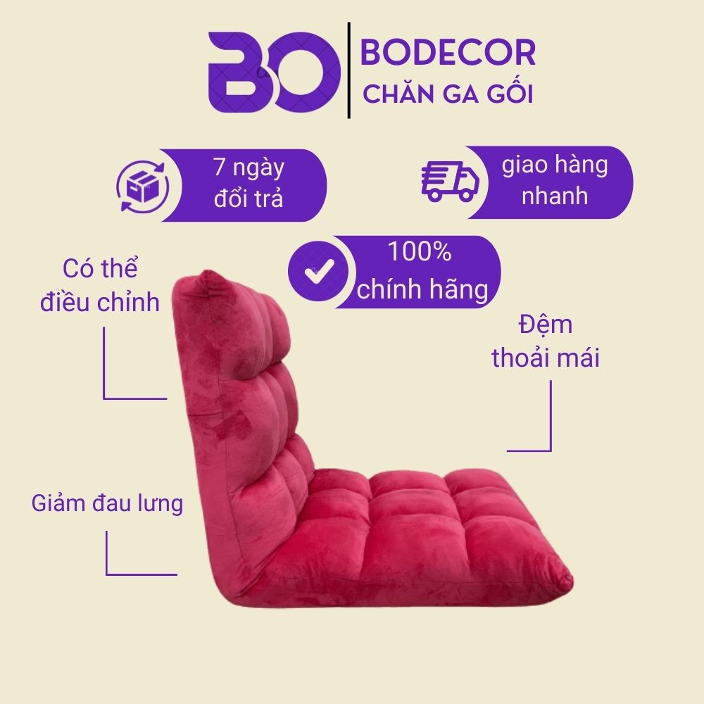 Ghế Bệt Tựa Lưng Tatami Thư Giãn Điều Chỉnh 5 Cấp Độ, Ghế dựa lưng chịu trọng tối đa 200kg