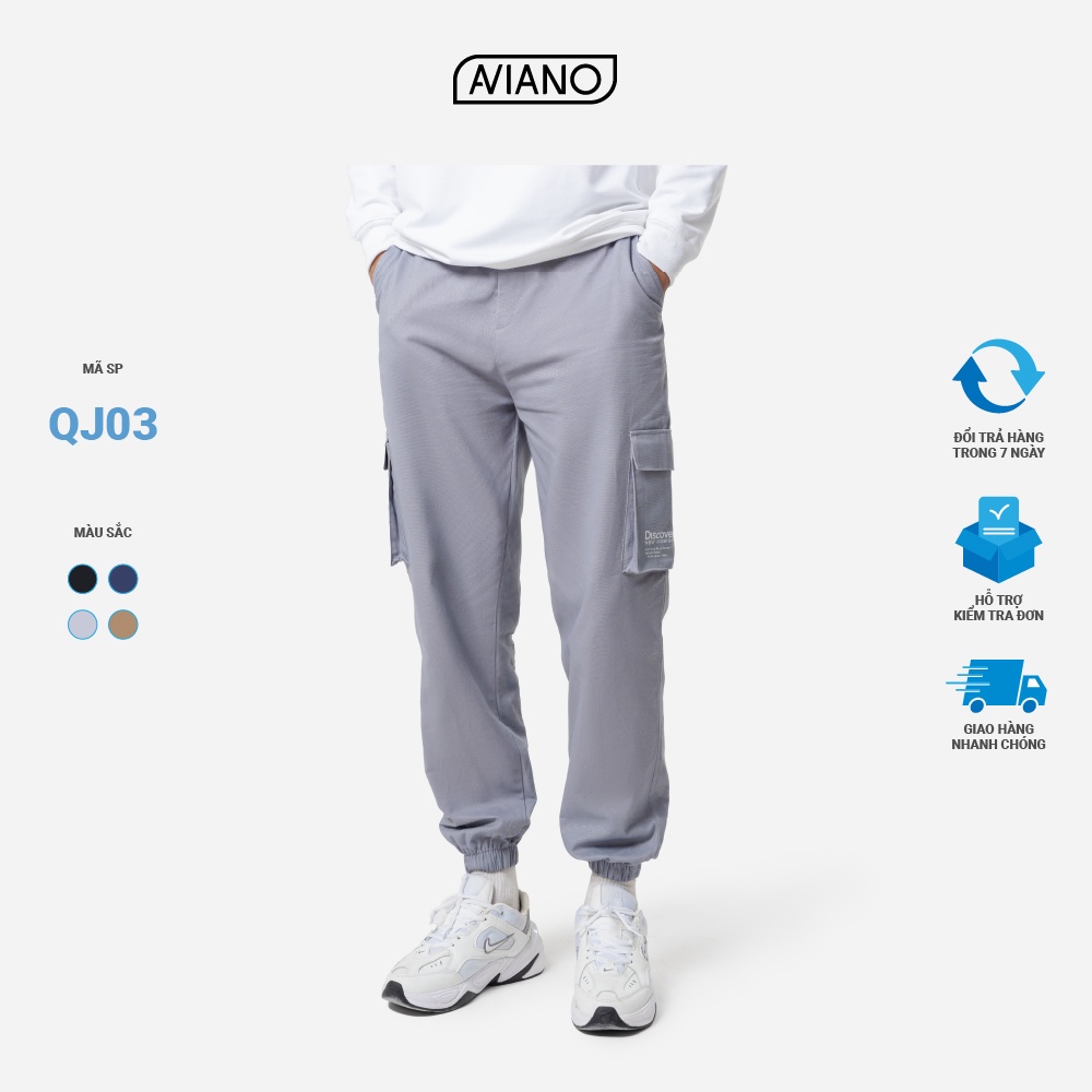 Quần Jogger Túi Hộp 4 Màu Thời Trang Thiết Kế Cao Cấp AVIANO | BigBuy360 - bigbuy360.vn