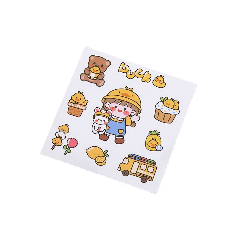 Sticker cute dán laptop, hình dán mũ bảo hiểm chống nước, điện thoại,