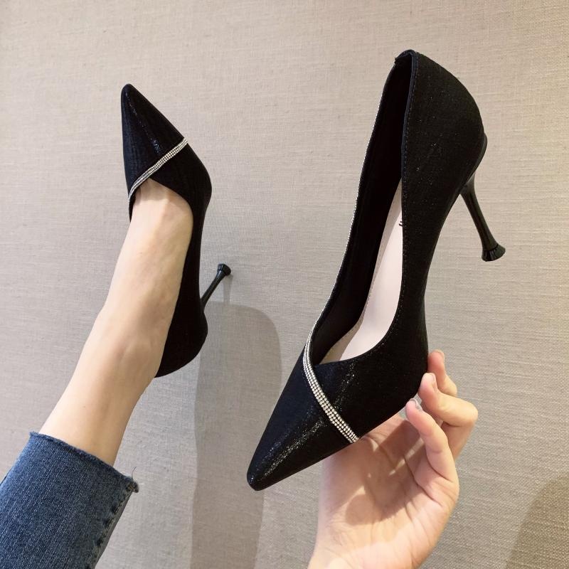 Giày cao gót nữ mũi nhọ cao 9cm có ảnh thật