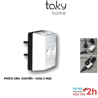 Phích Ổ Cắm Điện Chia 3 Ngả Chia Từ 1 Ổ Cắm Ra 3 Ổ Cắm, Thiết Kế Nhỏ Gọn Và Ổ Cắm Không Mất Diện Tích. Takyhome 8612