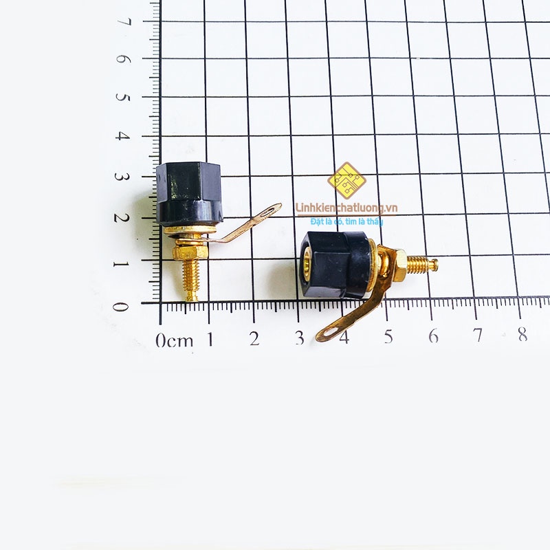 Combo 10 chiếc c.ọc đấu dây vít M4 chân ngắn mạ vàng (màu đen)