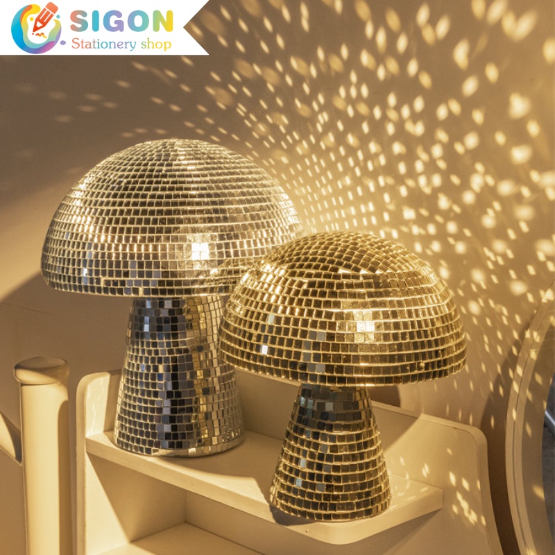 Bóng Disco Hình Nấm Phản Quang Dùng Trang Trí Nhà Cửa / Tiệc Sinh Nhật / Giáng Sinh