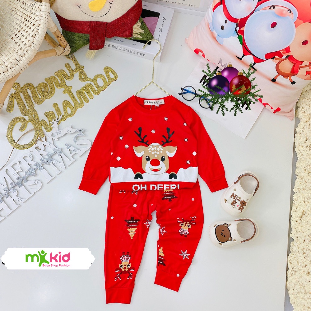 Đồ Giáng Sinh Cho Bé 6-26KG 💖 Bộ NOEL Cho Bé Trai Bé Gái 💖 Chất Cotton Lạnh dày dặn và giử ấm tốt cho bé . .