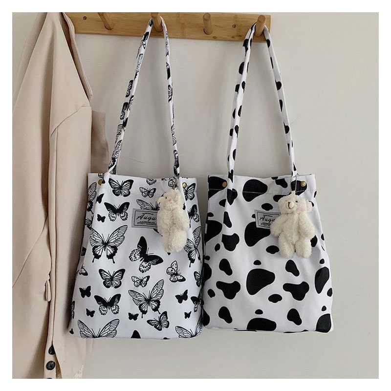 Túi vải Cỡ Lớn In Họa Tiết Da Báo Phong Cách Hong Kong Cổ Điển Thời Trang Cho Nữ