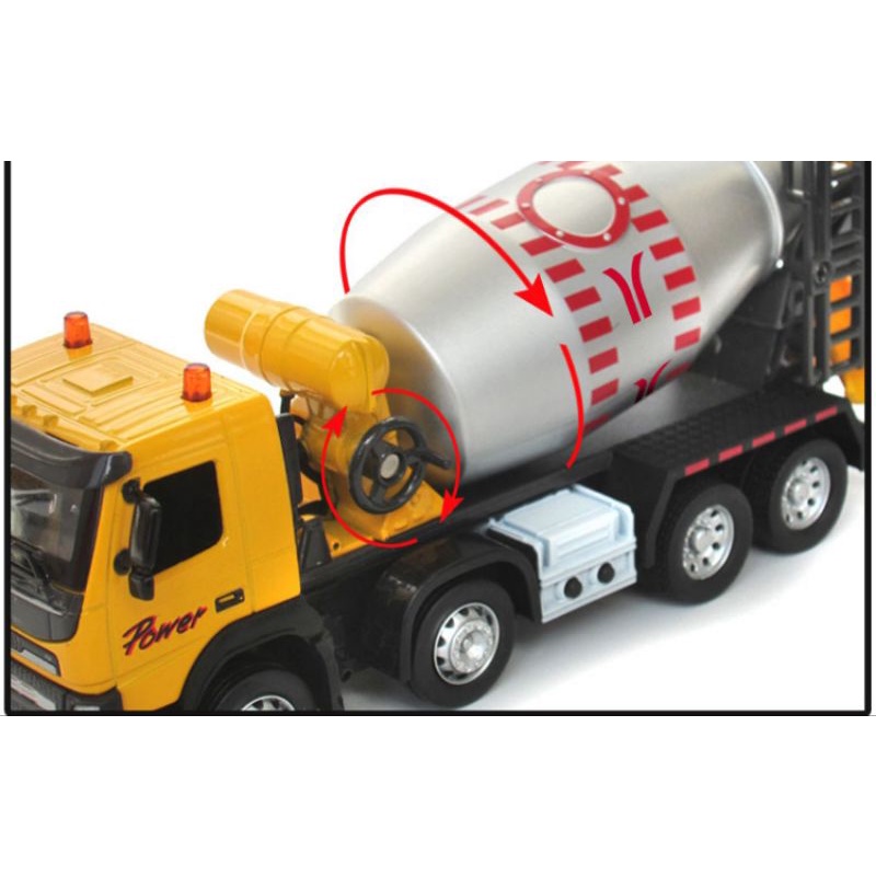 Mô hình  Xe tải  trộn bê tông hợp Kim 1:50