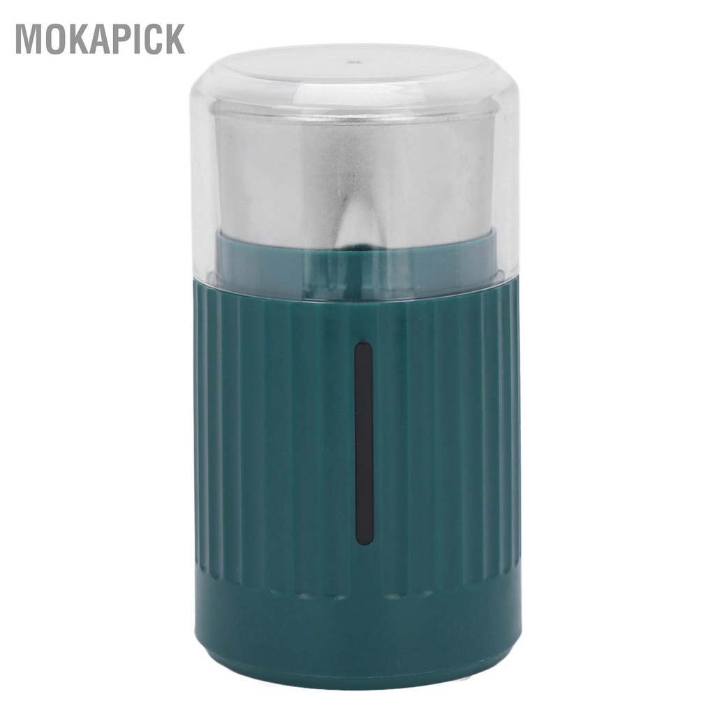 Mokapick Máy xay cà phê 200W hạt bằng thép không gỉ 50ML gia vị có đo đếm cho văn phòng Ngũ cốc xanh EU Cắm 220V