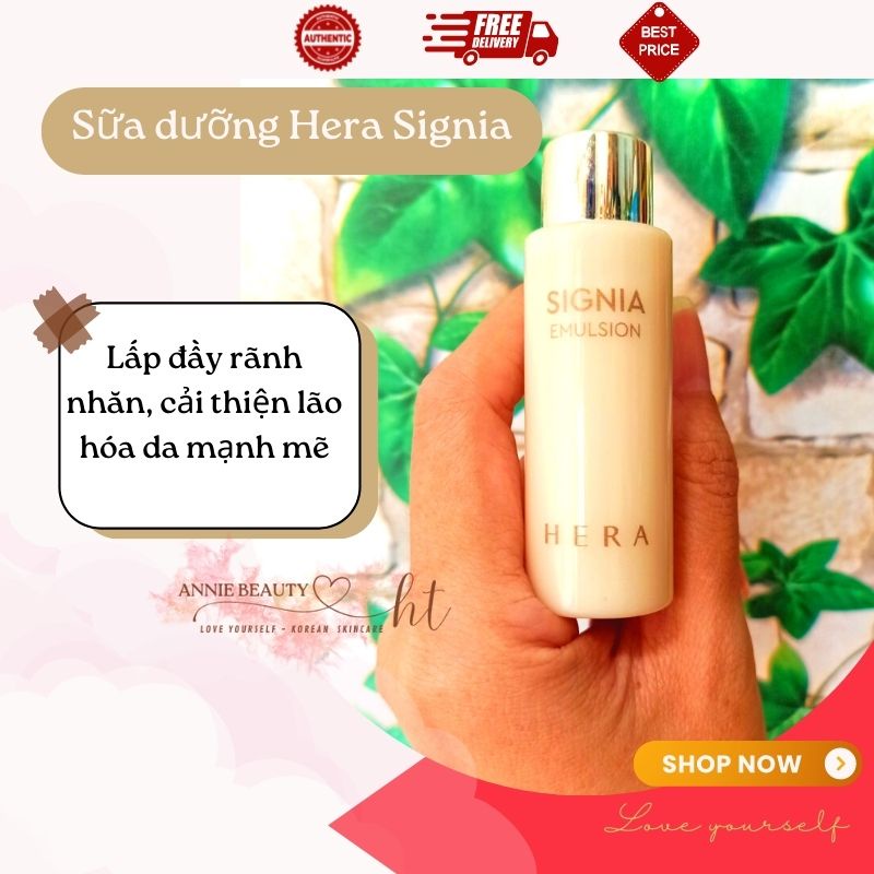 Kem dưỡng dạng sữa Hera Signia Emulsion cấp ẩm, cải thiện lão hóa cho da, dùng được cho da mụn