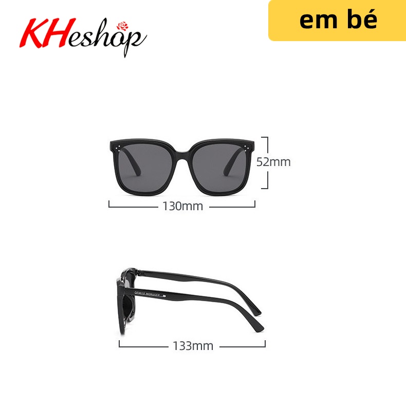 Kính Thời Trang cho Bé 10- 25kg form vuông bầu độc đá cá tính mã Y1801