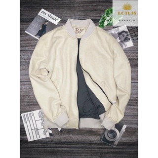 Áo Khoác Da Lộn Bomber