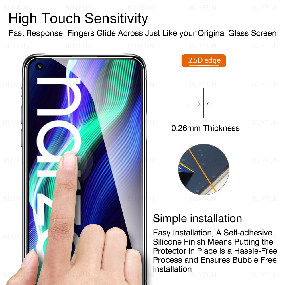 Kính Cường Lực 4 Trong 1 Bảo Vệ Ống Kính Máy Ảnh Cho Realme Narzo 50 Pro 50A 50i Prime 30A 30 5G 9H Narzo50a Narzo50i Narzo50