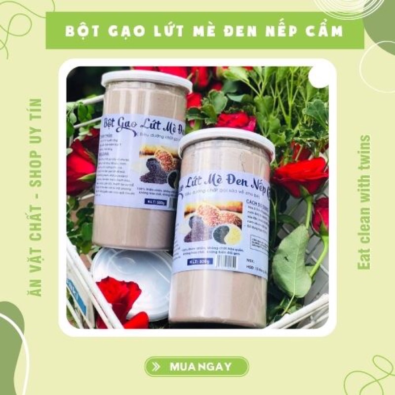 Bột Mè Đen Nếp Cẩm Thơm Ngon Bổ Dưỡng, Giảm Cân Lợi Sữa - Bột mè đen cho bà bẩu (500g)