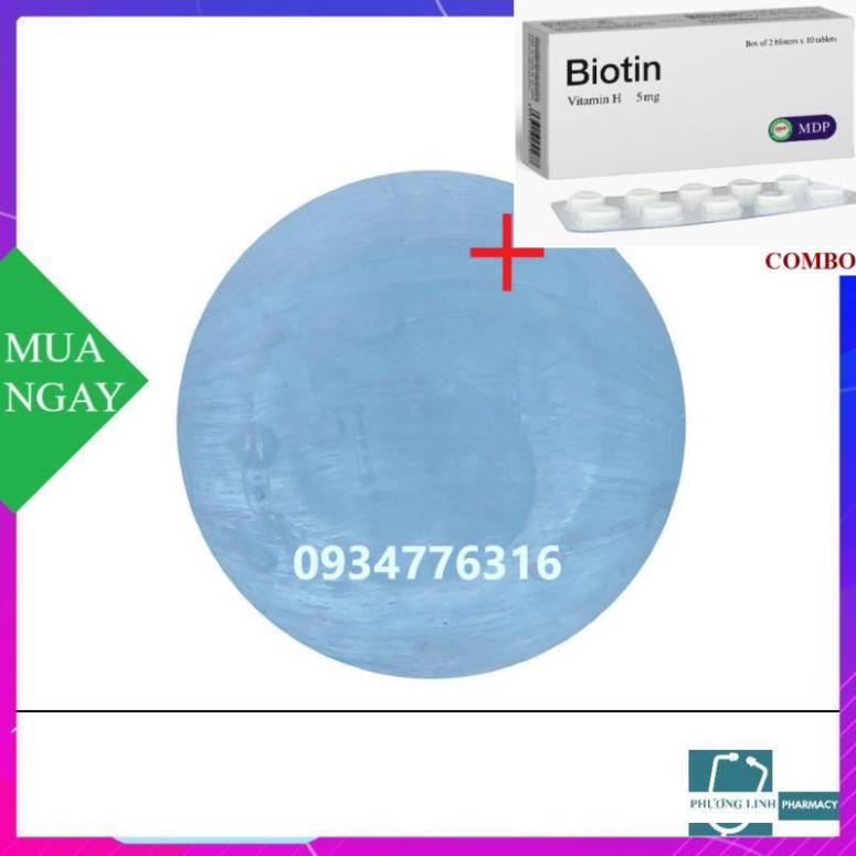 Combo Biotin 5mg+ Kẹo ngậm Strepsils ( gói 2 viên ngậm)