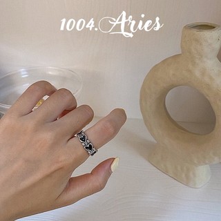 Nhẫn nữ tim đen cá tính - 1004.ARIES