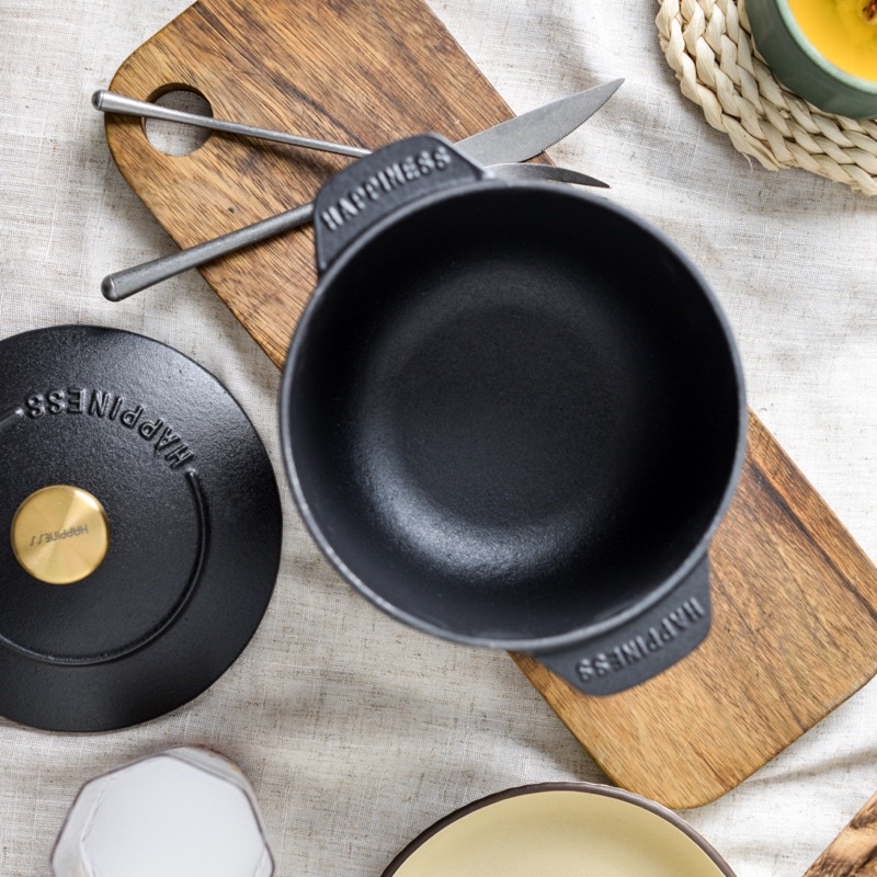 NỒI GANG MINI HAPPYNESS KITCHEN 16CM