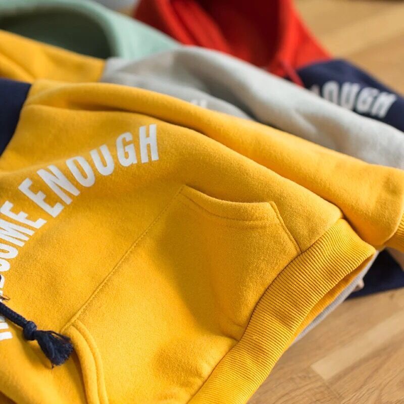 Áo hoodie AMILA dày in họa tiết chữ cái phong cách nước ngoài thời trang dành cho trẻ em