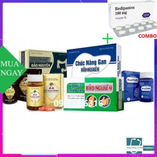 Combo Bedipanten 100mg +  Chức Năng Gan Bảo Nguyên – Hỗ trợ tăng cường chức năng gan (Hộp 3 vỉ x 10 viên)