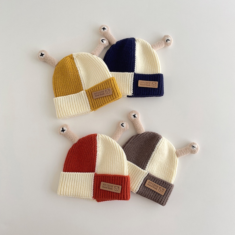 Mũ Len Dệt Kim Đính Đôi Mắt Siêu Dễ Thương Cho Bé