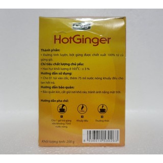 [Hộp 200g (20 gói x 10gram)] TRÀ GỪNG HÒA TAN [VN] COZY Hot Ginger Tea