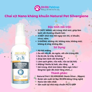Silvergiene - Chai xịt sát khuẩn cho chó mèo 60ml