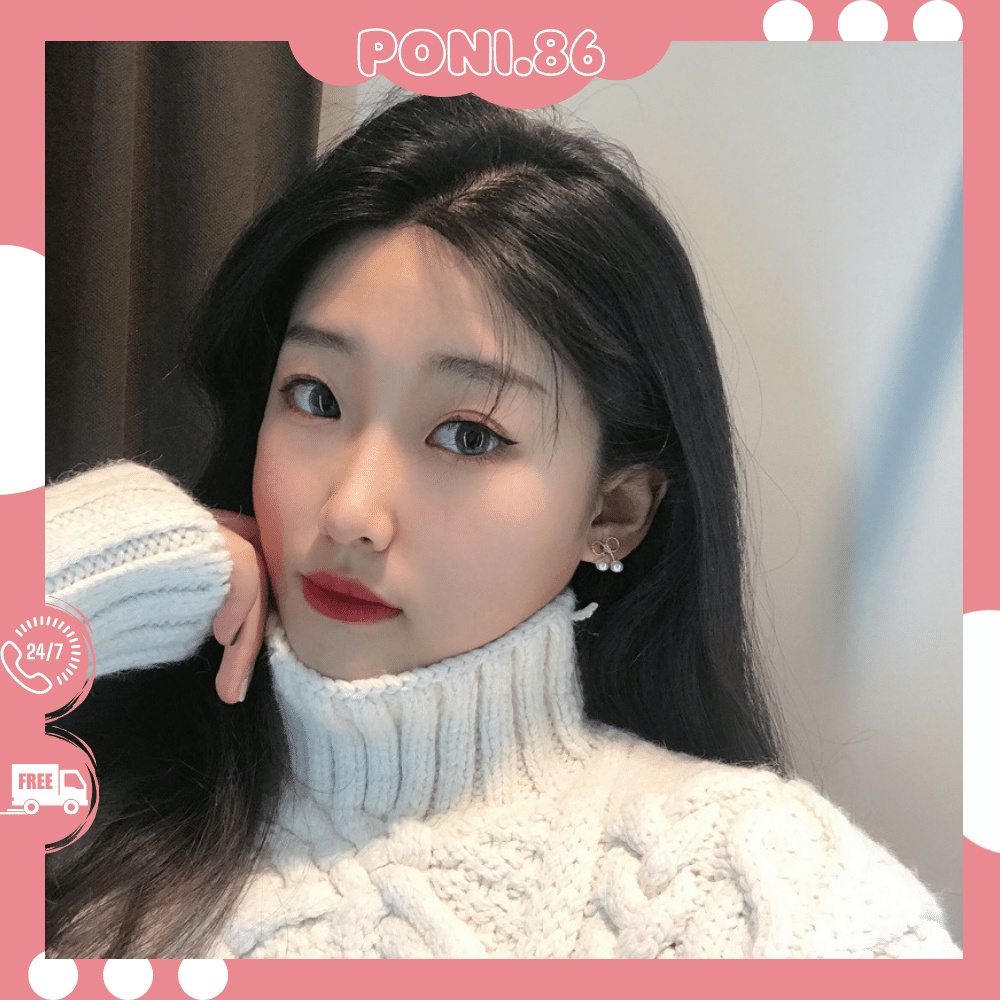 Hoa tai bông tai hình nơ đính ngọc dễ thương phong cách tiểu thư dễ phối đồ