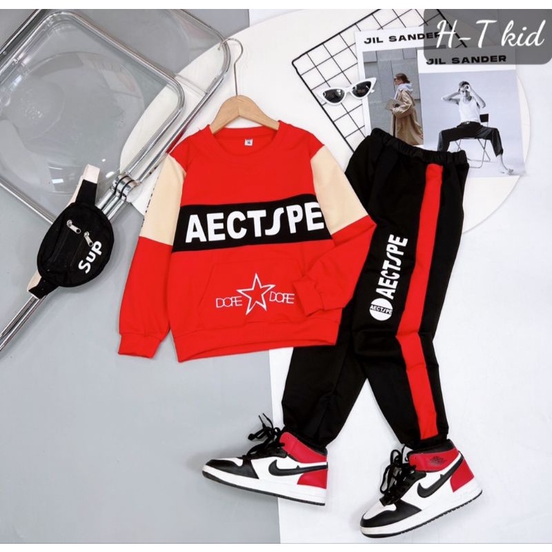 Bộ Nỉ Da Cá Bé Trai Size Đại 20-35kg Hàng Quảng Châu