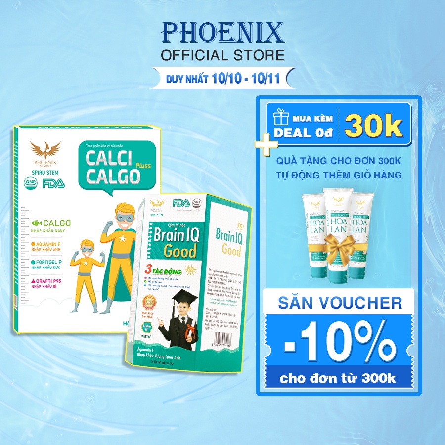Thực phẩm bổ sung canxi cho trẻ Calci Calgo Golden Phoenix Pharma - hộp 50 gói