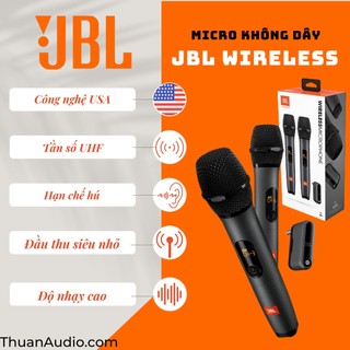Micro không dây jbl wireless giá rẻ nhất thị trường - new 100% - bảo hành 12 tháng