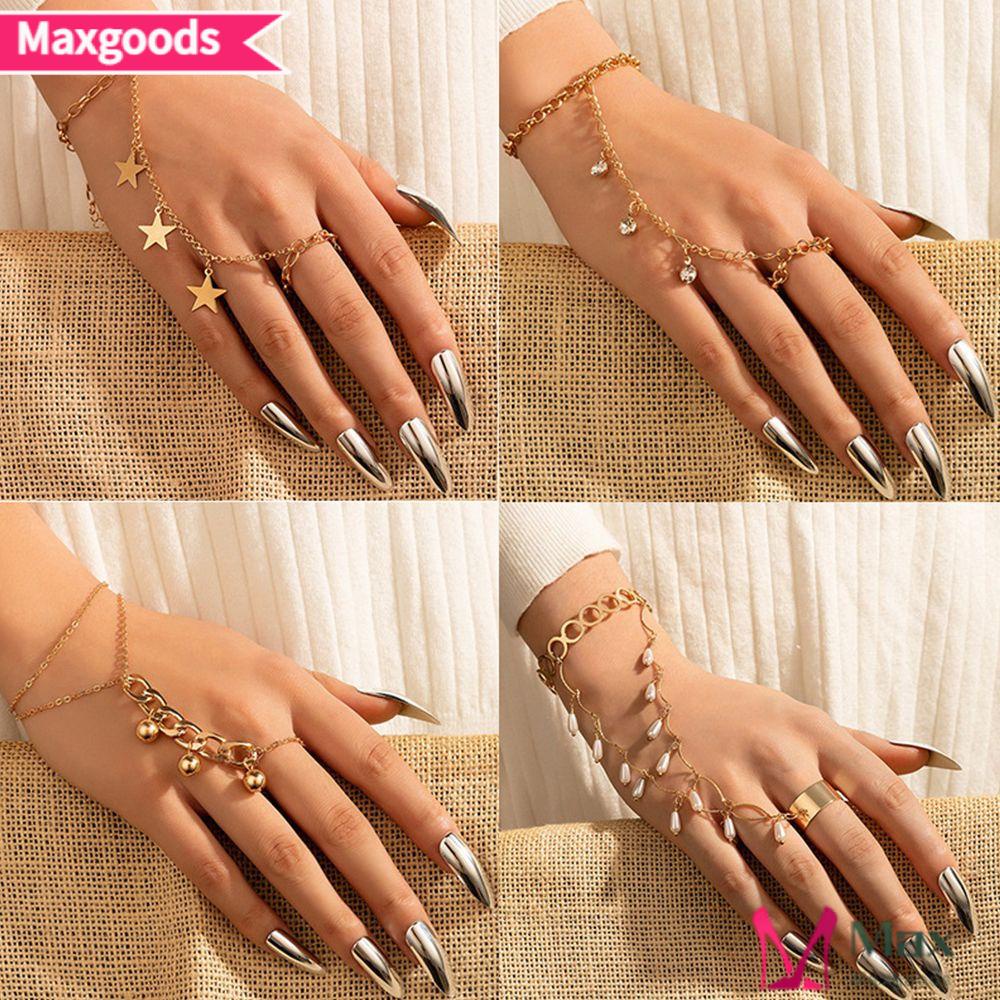 Vòng Tay Kèm Nhẫn Hình Ngôi Sao Thời Trang Cho Nữ