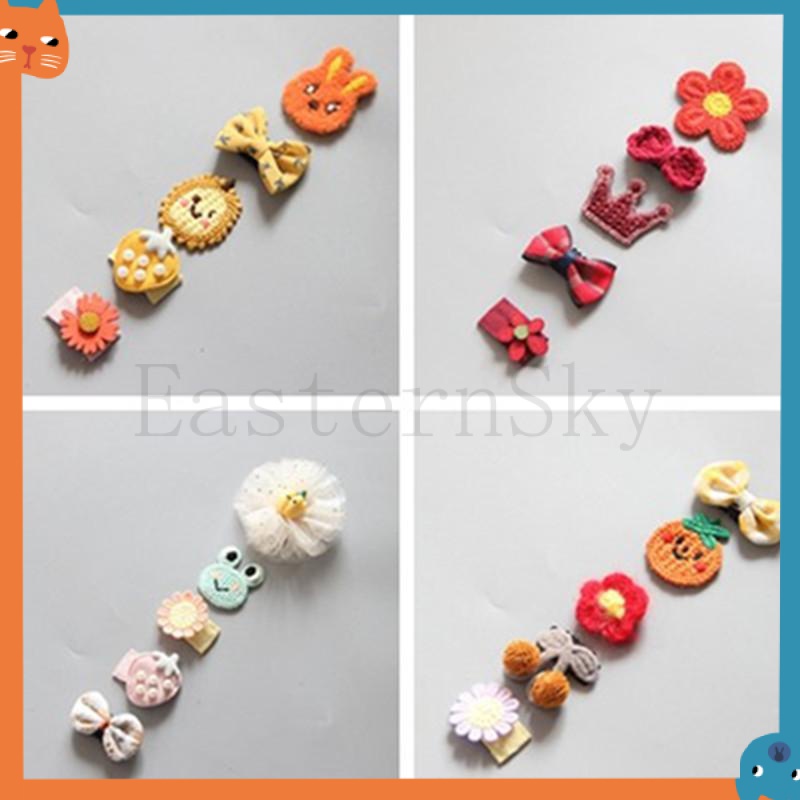 Set 5 Kẹp Tóc Đính Đá Dễ Thương Cho Thú Cưng