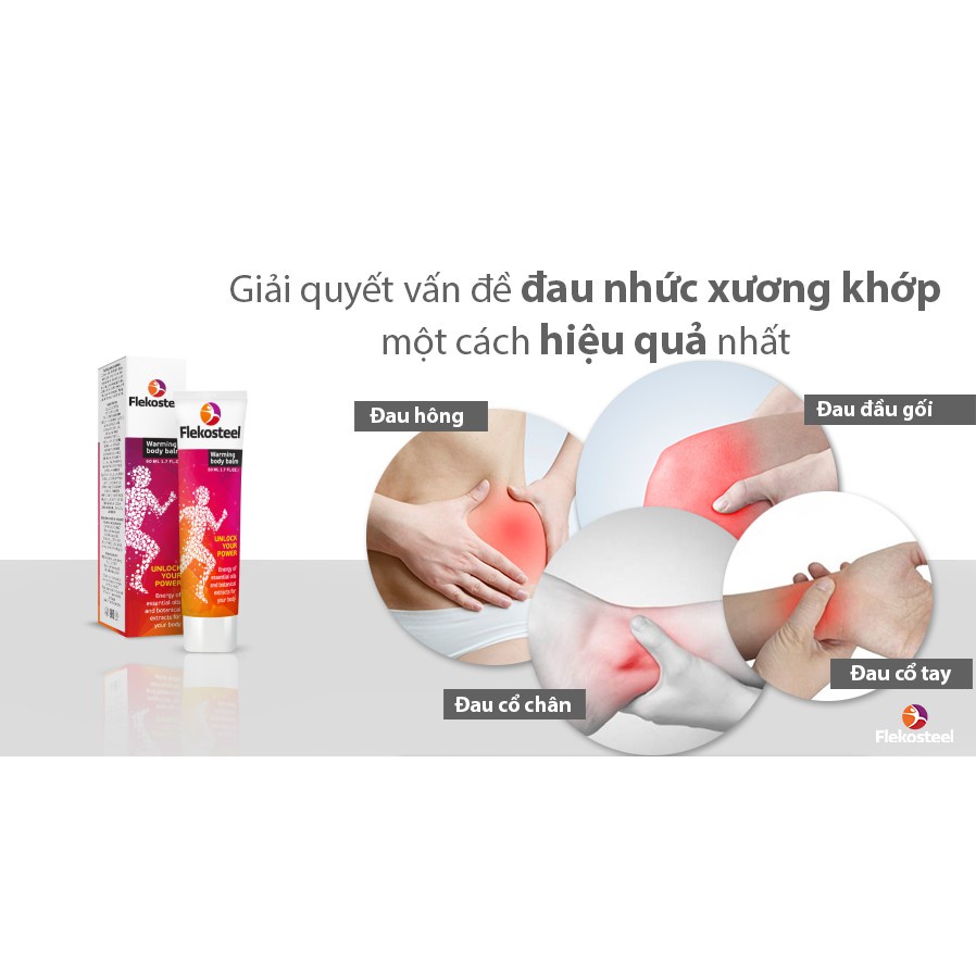 Kem Khớp Flekosstell Nga, Kem bôi xương khớp, Kem xoa bóp giảm đau cơ xương Nga